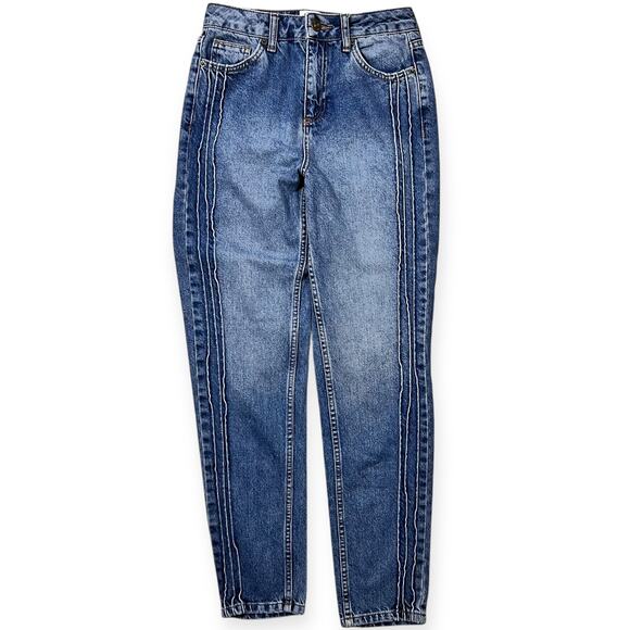 BDG Blue Mom Jeans High Waist Straight Leg Denim Size 25 - Picture 3 of 13